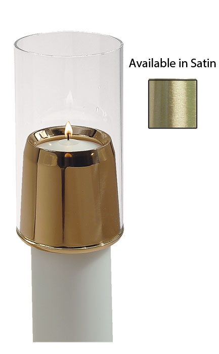 4" Bronze Pontifical Draft Resistant Candle Burner