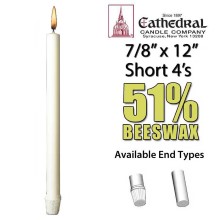 Short 4 Altar Candle 7/8" x 12"