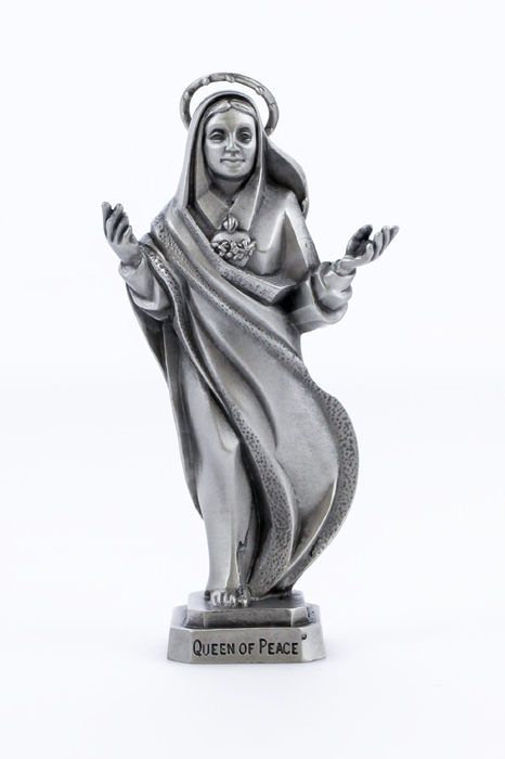 Queen of Peace Pewterette Statue