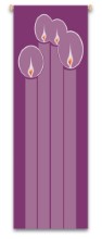 Advent Candles Hanging Indoor Banner