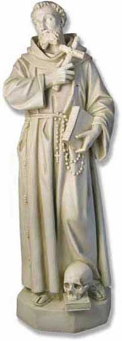 St. Francis of Assisi Cross and Skull Statue