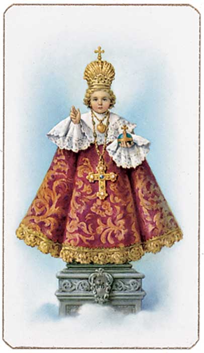Infant of Prague Bonella Paper Holy Card