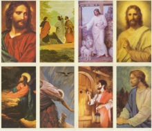 Assorted Images of Christ 8-UP Holy Card