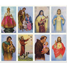 Assorted Saints 8-UP Holy Card