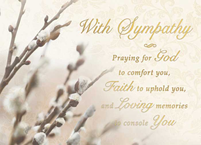 With Sympathy Card With Verse