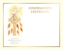 Confirmation Certificate Unlined with Envelopes