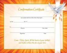 Full Color Confirmation Certificate