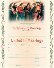 United in Marriage Certificate