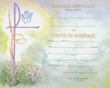 Water Color Marriage Certificate
