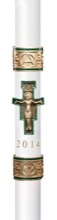 Cross St Francis Candle
