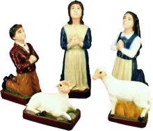 Full Color Vinyl Children of Fatima with Sheep Statues