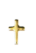 Small Gold Cross Lapel Pin