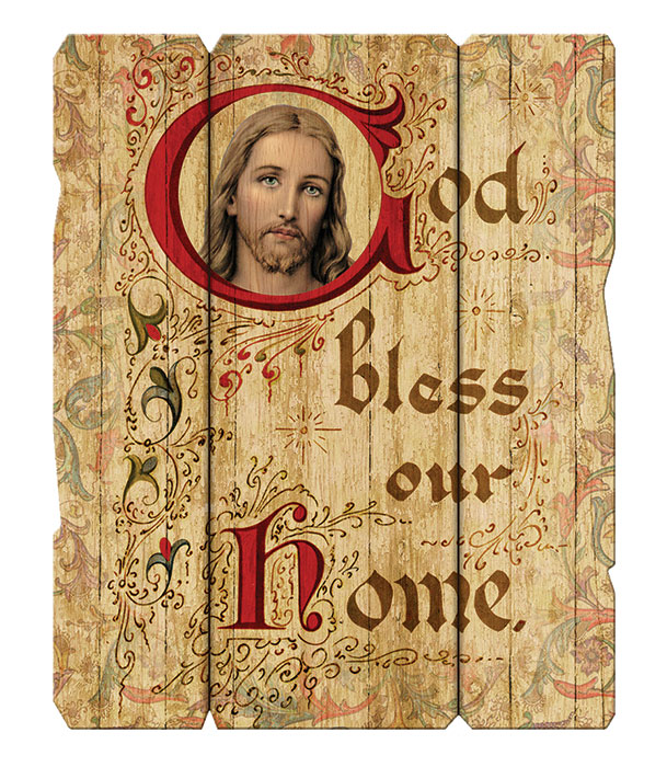 God Bless Our Home Wooden Plaque