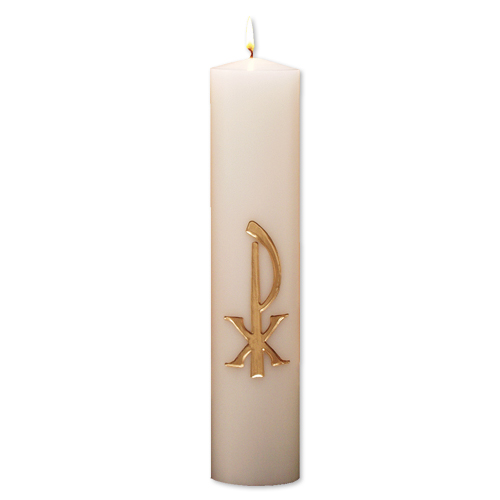 Gold Embossed Christ Candle