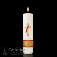 Deacon Cross Design Pillar Altar Candle