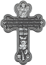 Boy Pewter Baby Prayer Cross