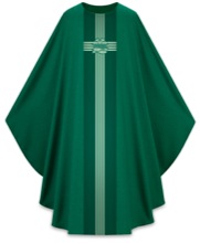 Green Loaves and Fish Gothic Chasuble
