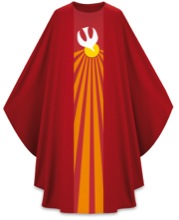 Red Holy Spirit Gothic Chasuble