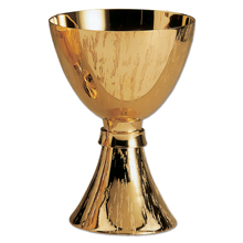 Chalice with Smooth Gold Plate Finish