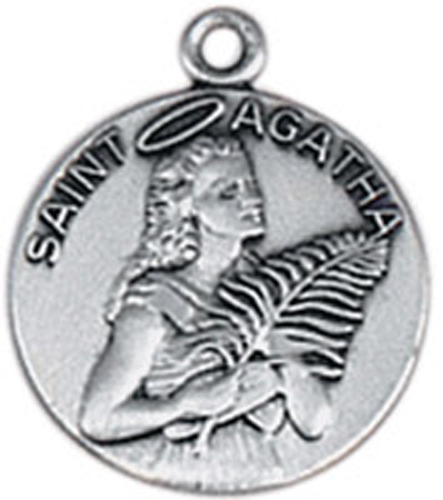 St. Agatha Pewter Pendant