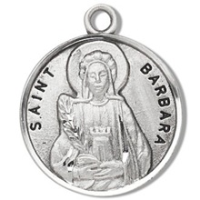 St. Barbara Sterling Silver Medal