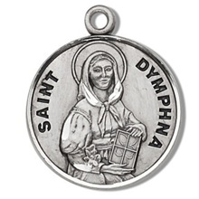 St. Dymphna Sterling Silver Medal