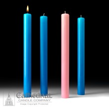 Blue and Pink Advent Altar Candles