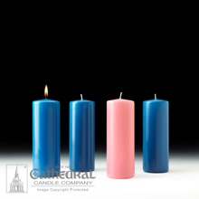 Blue Pink Advent Candle