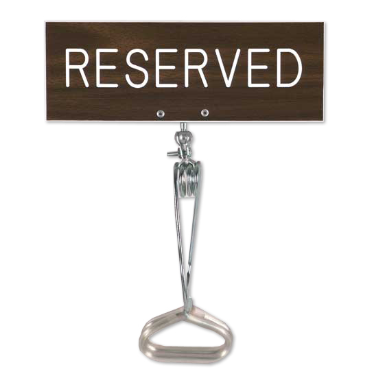 Reserved Pew Sign in English