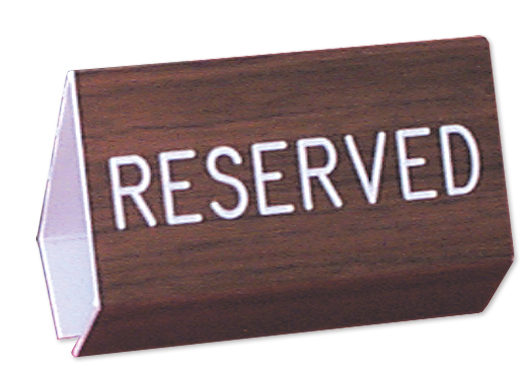 Flexible Pew Reservation Sign