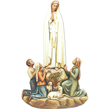 Our Lady of Fatima Group 3/4 Wall Statue
