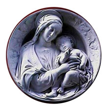 Madonna and Child Circular Wall Plaque