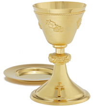 Grape Vine Node and Cup Gold Plated Chalice