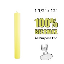 Altar Candles 1 1/2" x 12"- 100% Beeswax