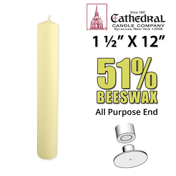 Altar Candle 1 1/2" x 12"