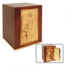 Wooden Tabernacle with Gold Plate