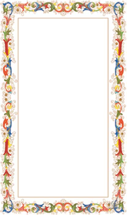 Florentine Border Holy Card (8-UP)