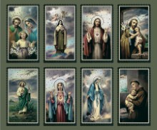 Assorted Saints Holy Cards (8-UP)