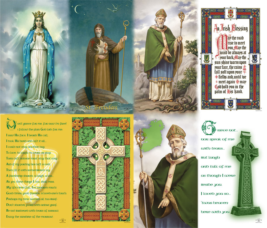 Assorted Irish Holy Cards (8-UP)