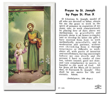 St. Joseph - Prayer to St. Joseph by Pope St. Pius X