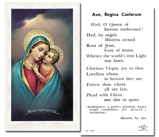 Madonna of Good Counsel - Ave Regina Caelorum