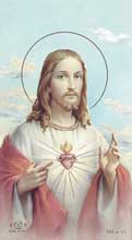 Sacred Heart of Jesus Bonella Paper Holy Card