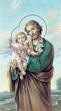 St Joseph and Child Bonella Paper Holy Card