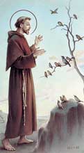 St. Francis Assisi Bonella Paper Holy Card