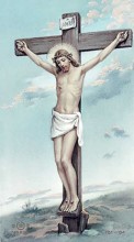 Crucifixtion Bonella Paper Holy Card