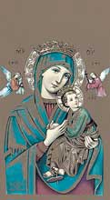 Our Lady of Perpetual Help Bonella Paper Holy Card