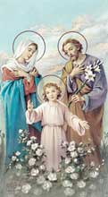 Holy Family Bonella Paper Holy Card