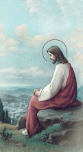 Christ Overlooking Jerusalem Bonella Paper Holy Card