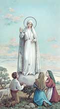 Our Lady of Fatima Bonella Paper Holy Card