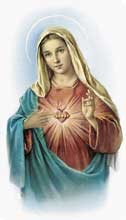 Immaculate Heart of Mary Bonella Paper Holy Card